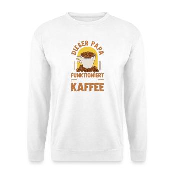 Café, Fête des pères, Papa - Sweat-shirt Unisexe - blanc - Devant