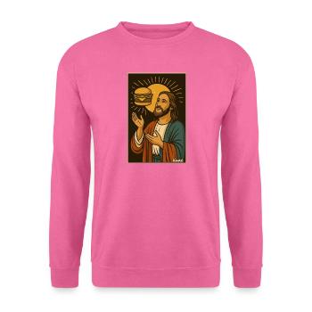 Burger Blessing Sunrise - Sweat-shirt Unisexe - rose - Devant