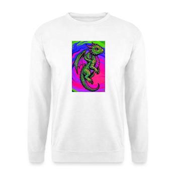 dragon - Sweat-shirt Unisexe - blanc - Devant
