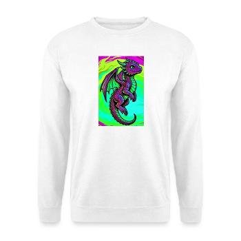 Drache - Unisex Pullover - Weiß - Vorne