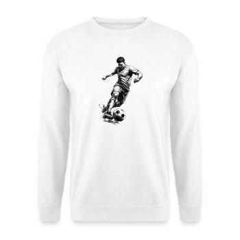 Dynamic Footballer Sketch in Pencil Style - Unisex Sweatshirt - white - Front