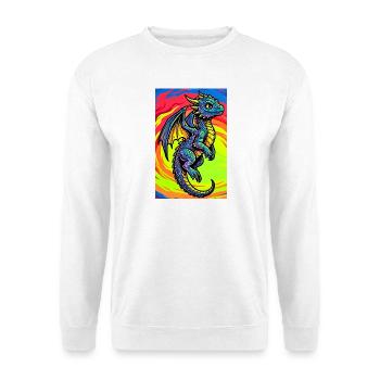 dragon - Sweat-shirt Unisexe - blanc - Devant