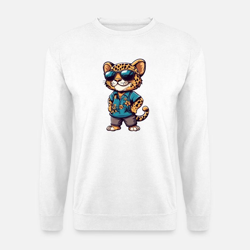 Leopard Comic Vacation - Unisex Sweatshirt - white