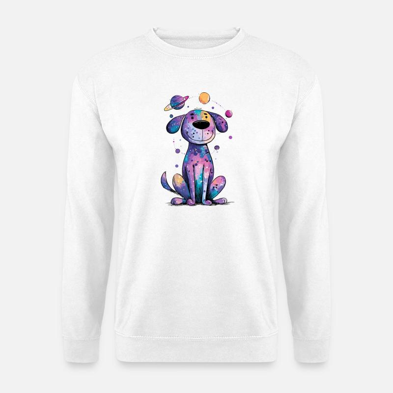 Galaktischer Welpen im All - Unisex Pullover - Weiß