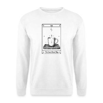 Die letzte saubere Tasse | Tarot Humor - Unisex Pullover - Weiß - Vorne