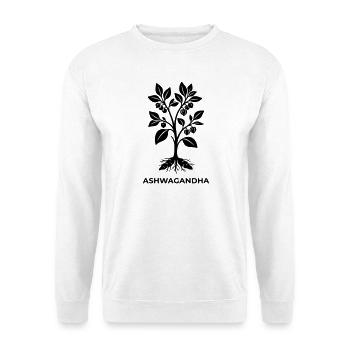 Ashwagandha Plant Silhouette - Unisex Sweatshirt - white - Front