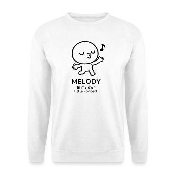 Melody – In My Own Little Concert | Music Mood - Unisex Pullover - Weiß - Vorne