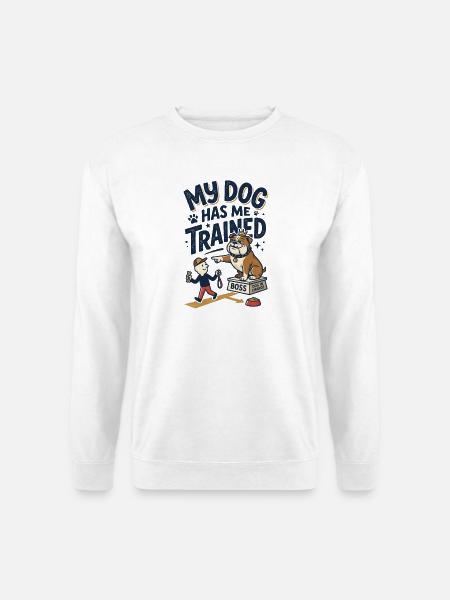 Der Hund hat mich trainiert - Unisex Pullover - Weiß