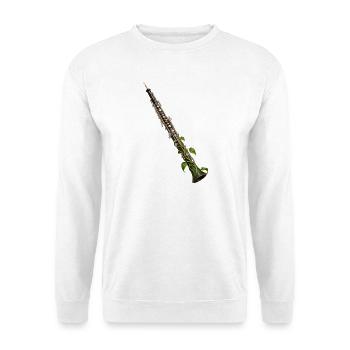 Botanische Reben-Oboe - Unisex Pullover - Weiß - Vorne - Alina (178cm) & Michal (187cm)