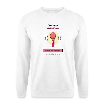FakeOne - Unisex Pullover - Weiß - Vorne - Alina (178cm) & Michal (187cm)