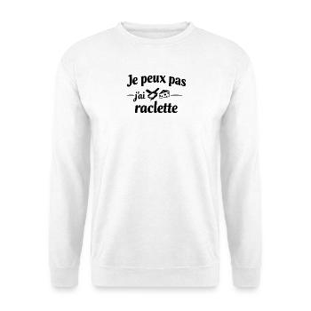 I Can't I Raclette – Winter Humor Fun - Unisex Sweatshirt - white - Front