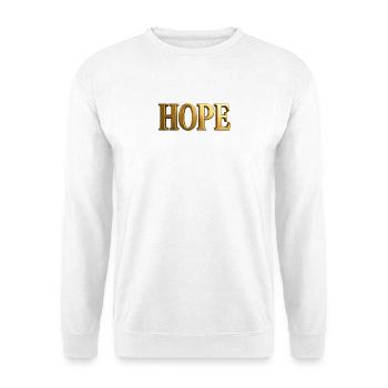 NOUVEAU -- Doré « Espoir » - Style classique. - Sweat-shirt Unisexe - blanc - Devant