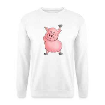 Schwein - Unisex Pullover - Weiß - Vorne
