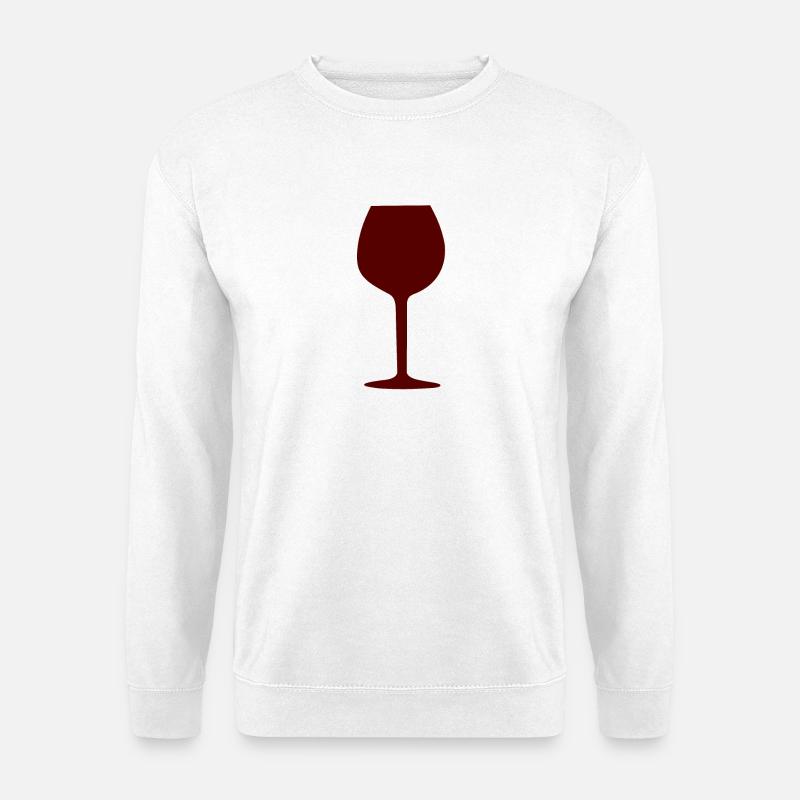 Weinglas, Wein - Unisex Pullover - Weiß