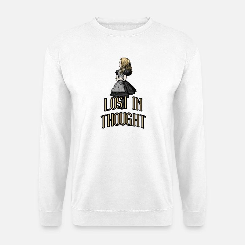 Lost in Thought Wonderland Vibes - Unisex Pullover - Weiß