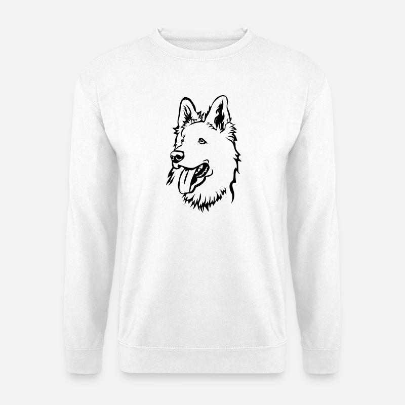 Schweizer Schäferhund Kopf - Unisex Pullover - Weiß