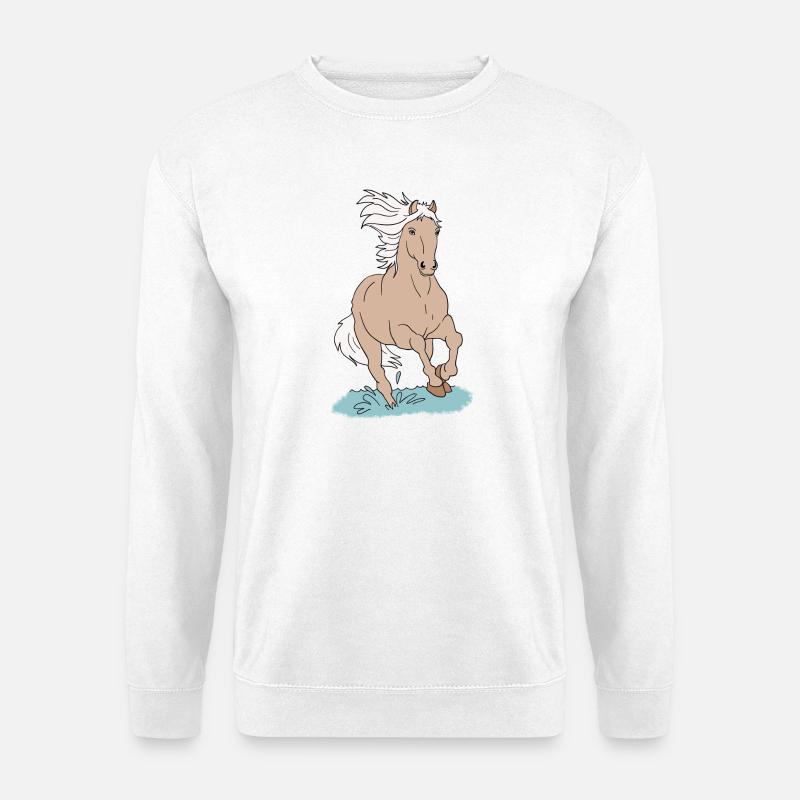 Pferd Pferde - Unisex Pullover - Weiß