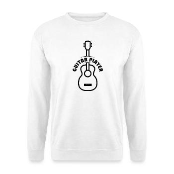 guitar player logo icon icon music musician - Unisex Sweatshirt - white - Front