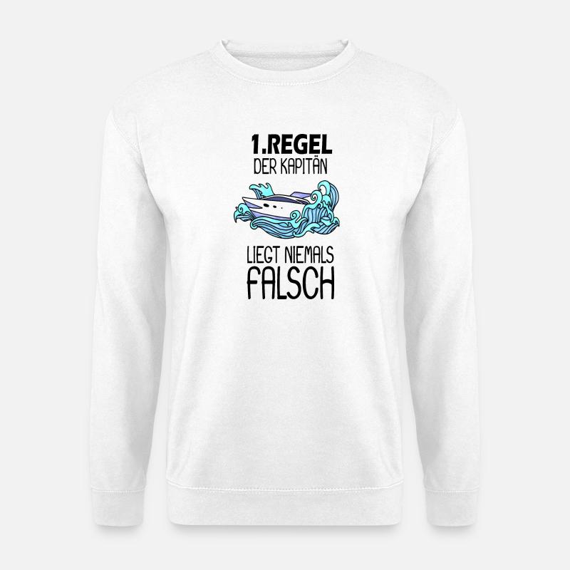 Motorboot Kapitän Bootsführerschein - Unisex Pullover - Weiß