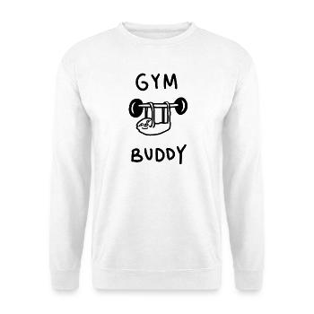 Gym Buddy Paresseux - Sweat-shirt Unisexe - blanc - Devant