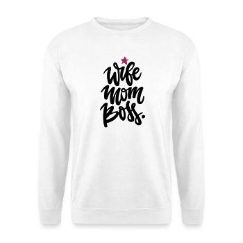 Mama Power - Wife mom Bos - Unisex Sweatshirt - white - Front