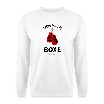 J'peux pas j'ai boxe #boxe addict - Sweat-shirt Unisexe - blanc - Devant