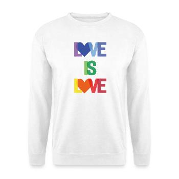 Mois de la fierté - L’amour c’est l’amour - Sweat-shirt Unisexe - blanc - Devant