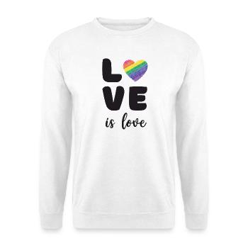 Mois de la fierté - L’amour c’est l’amour - Sweat-shirt Unisexe - blanc - Devant