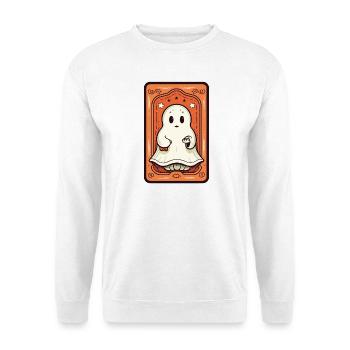 Orange Ghost Tarot Card - Unisex Sweatshirt - white - Front