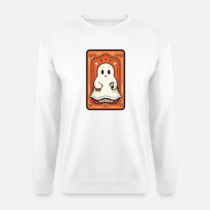 Orange Geist Tarot Karte - Unisex Pullover - Weiß