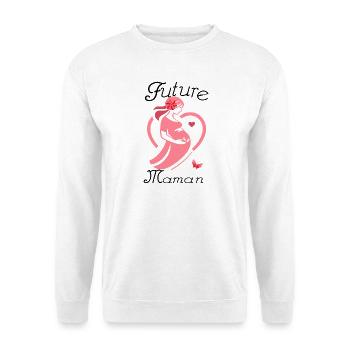 Future maman - Sweat-shirt Unisexe - blanc - Devant