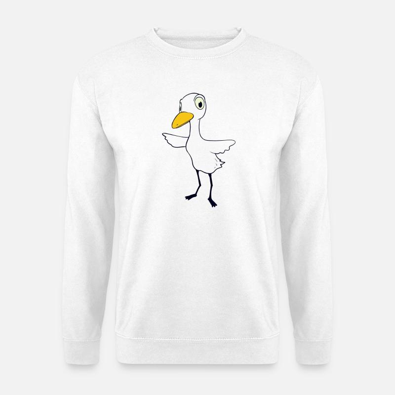 Skeptical bird - Unisex Sweatshirt - white