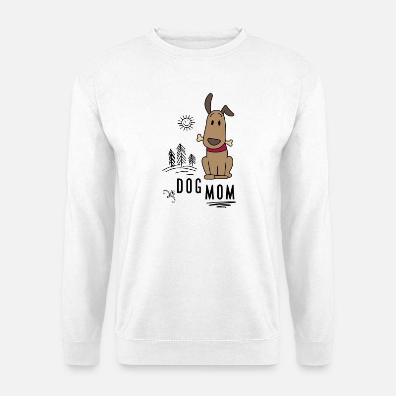Frau mit Hund - Unisex Pullover - Weiß
