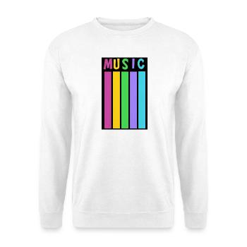Colored music columns inspired by retro design - Unisex Sweatshirt - white - Front