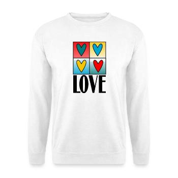 HEART. DAD. MOM. NOEL. CHRISTMAS. Bachelorette party. BEBE. CHILD. - Unisex Sweatshirt - white - Front
