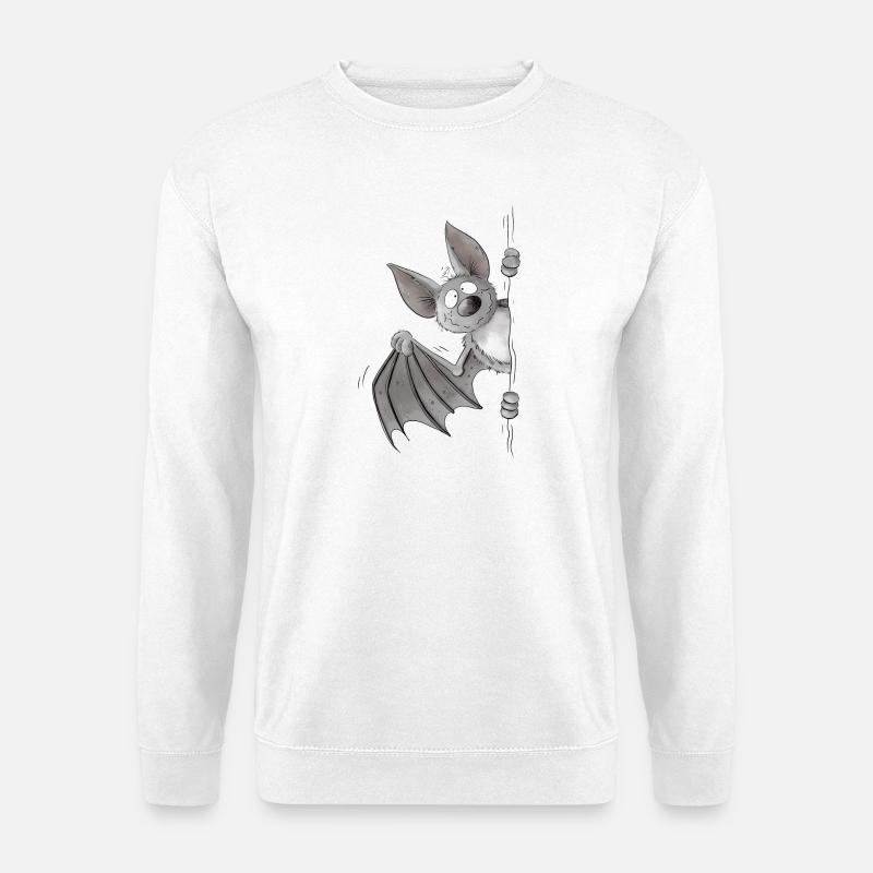 Lustige Fledermaus Cartoon Flughund - Unisex Pullover - Weiß