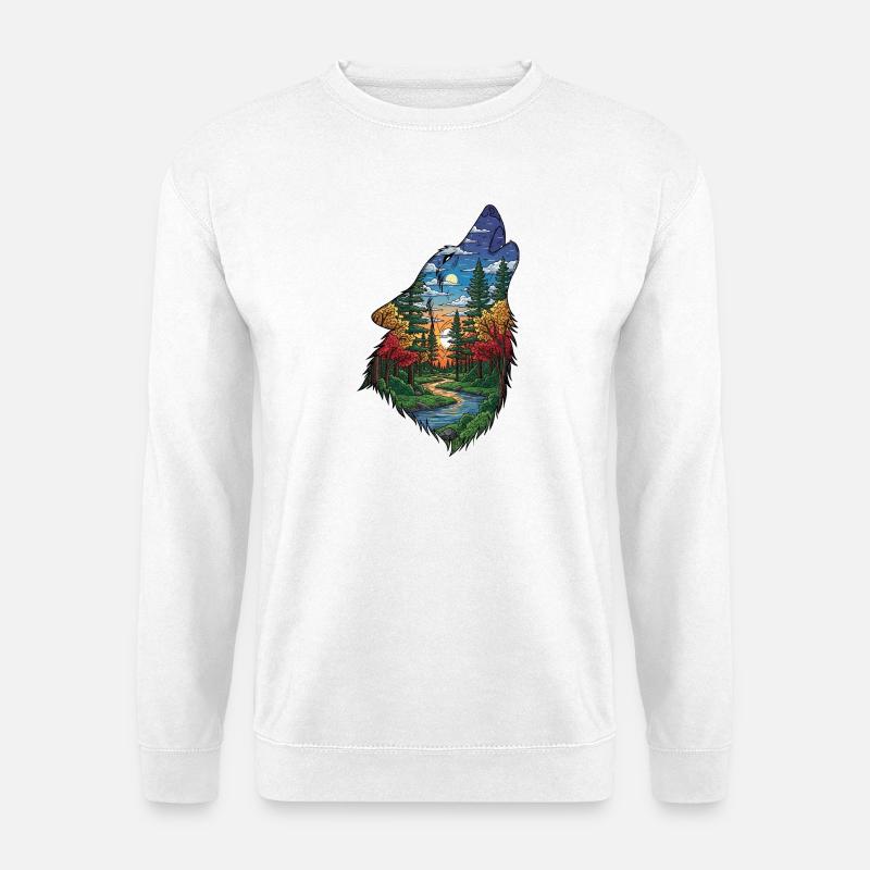 Wolf - Unisex Sweatshirt - white