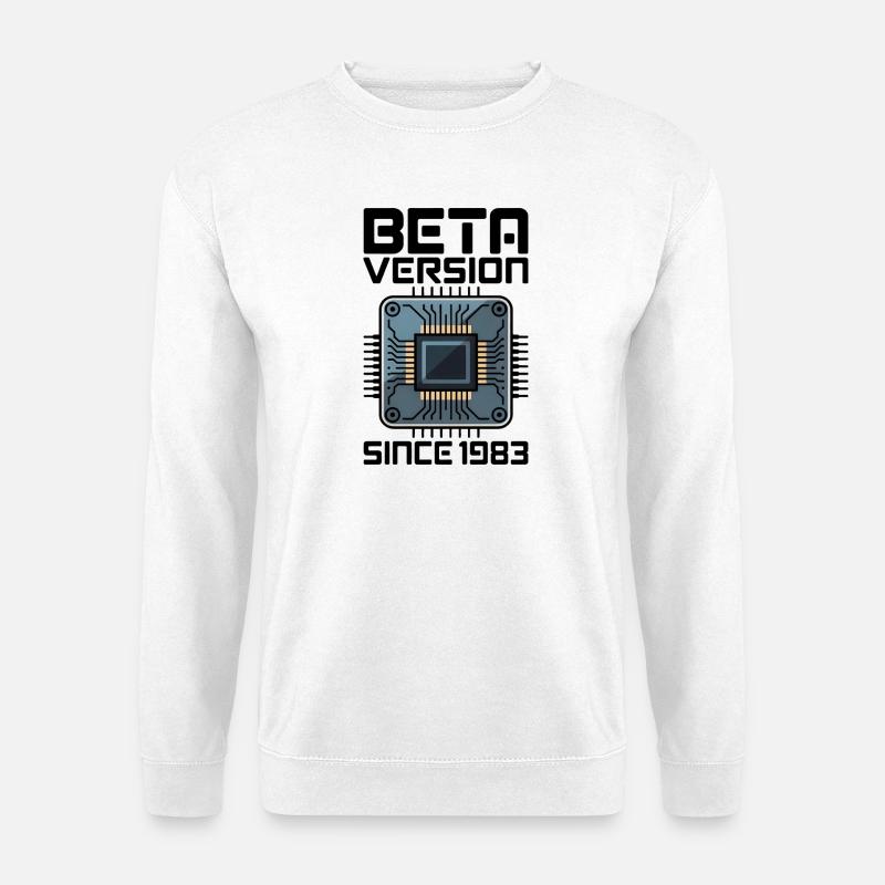 Futuristic microchip screen design - Unisex Sweatshirt - white