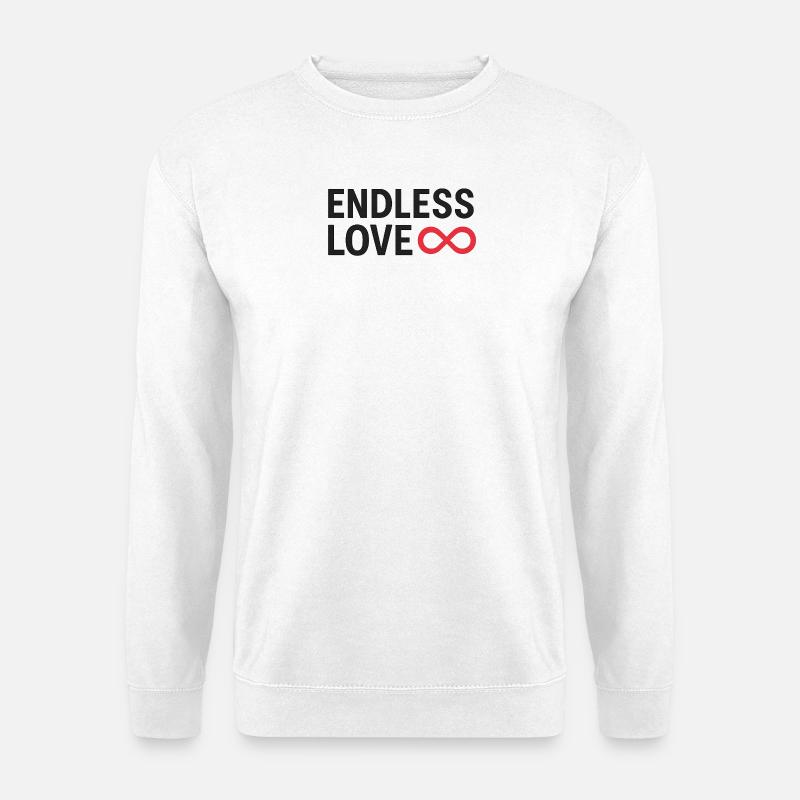 Unendliche Liebe Infinity Design - Unisex Pullover - Weiß