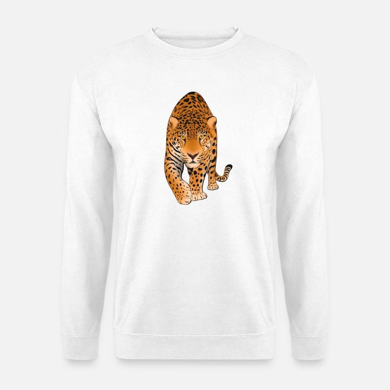 Leopard Raubkatze - Unisex Pullover - Weiß