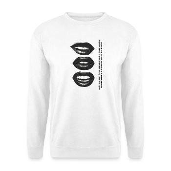 Lippen - Stimme - Unisex Pullover - Weiß - Vorne