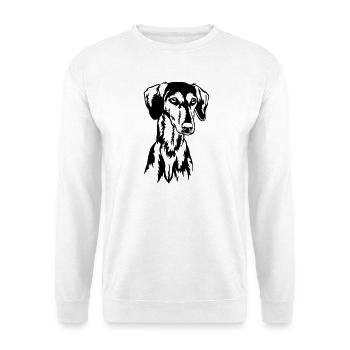 saluki head - Unisex Sweatshirt - white - Front