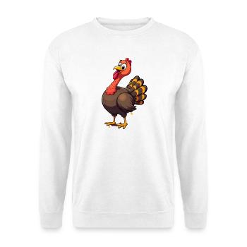 Thanksgiving Lustiger Thanksgiving Truthahn - Unisex Pullover - Weiß - Vorne