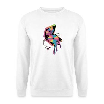 Retro Discman Psychedelic CD Player 90s - Unisex Sweatshirt - white - Front