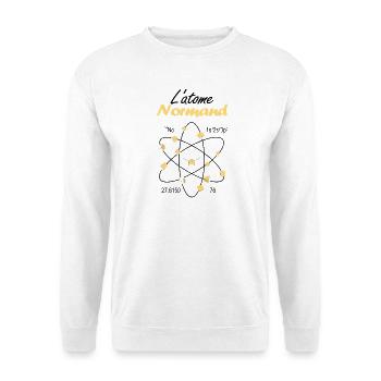 Cadeau Atome Normand Emblème Léopards Science - Sweat-shirt Unisexe - blanc - Devant