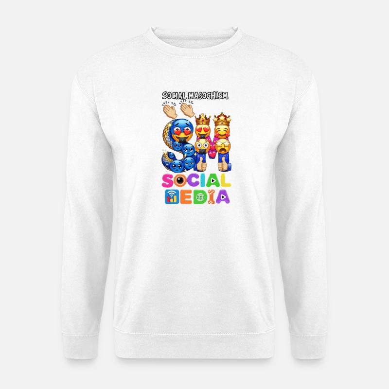 Sozialmasochismus SM - Unisex Pullover - Weiß