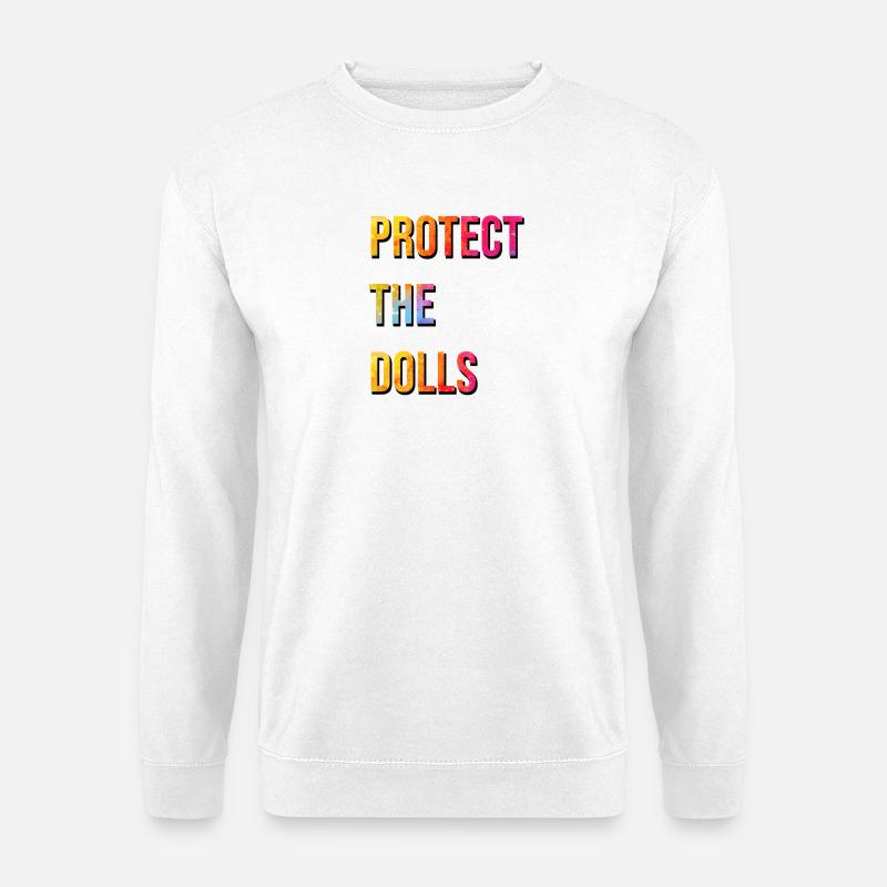 Protect_the_Dolls_bunte_farben - Unisex Pullover - Weiß