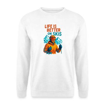 Life is Better at Ski Montagne Sport - Unisex Sweatshirt - white - Front