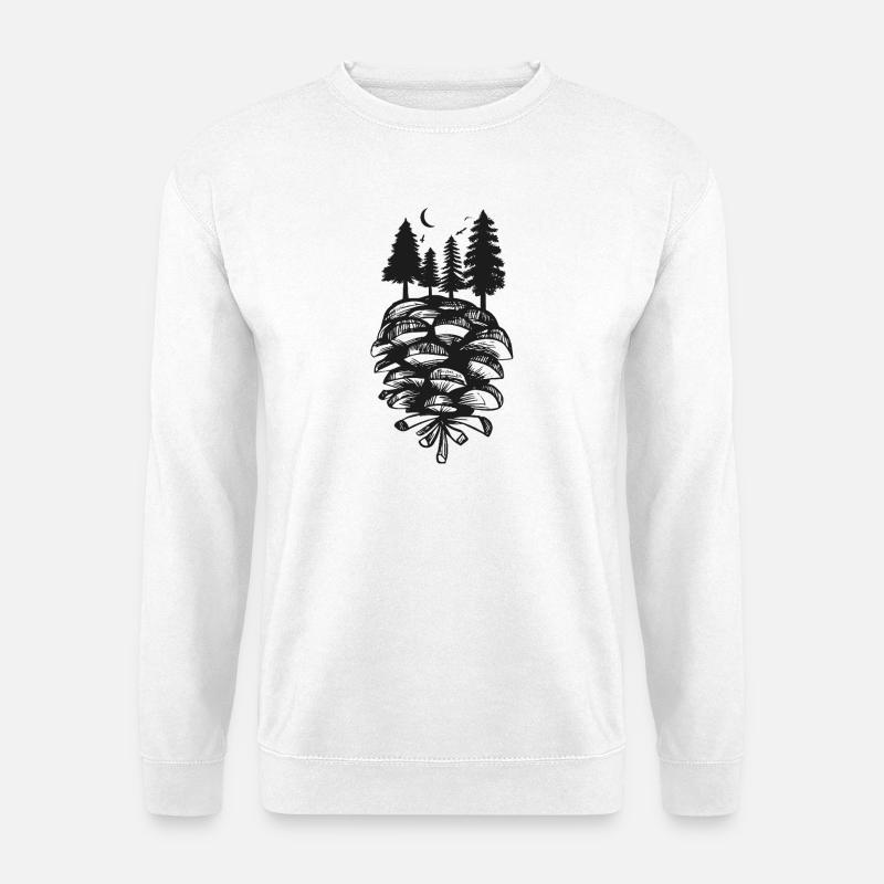 Tannenzapfen Nature Forest - Unisex Pullover - Weiß