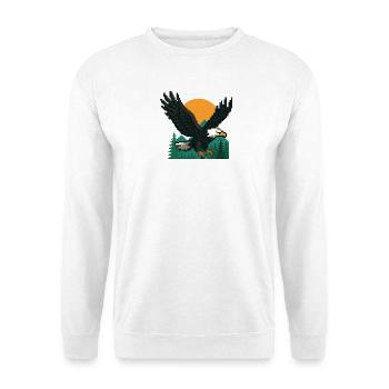 Eagle Pixel – Sunset in the mountains - Unisex Sweatshirt - white - Front